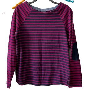 ‼️ LAST ☎️ MUST BUNDLE | IZOD Stripped T-shirt w Elbow Patches 💜💙